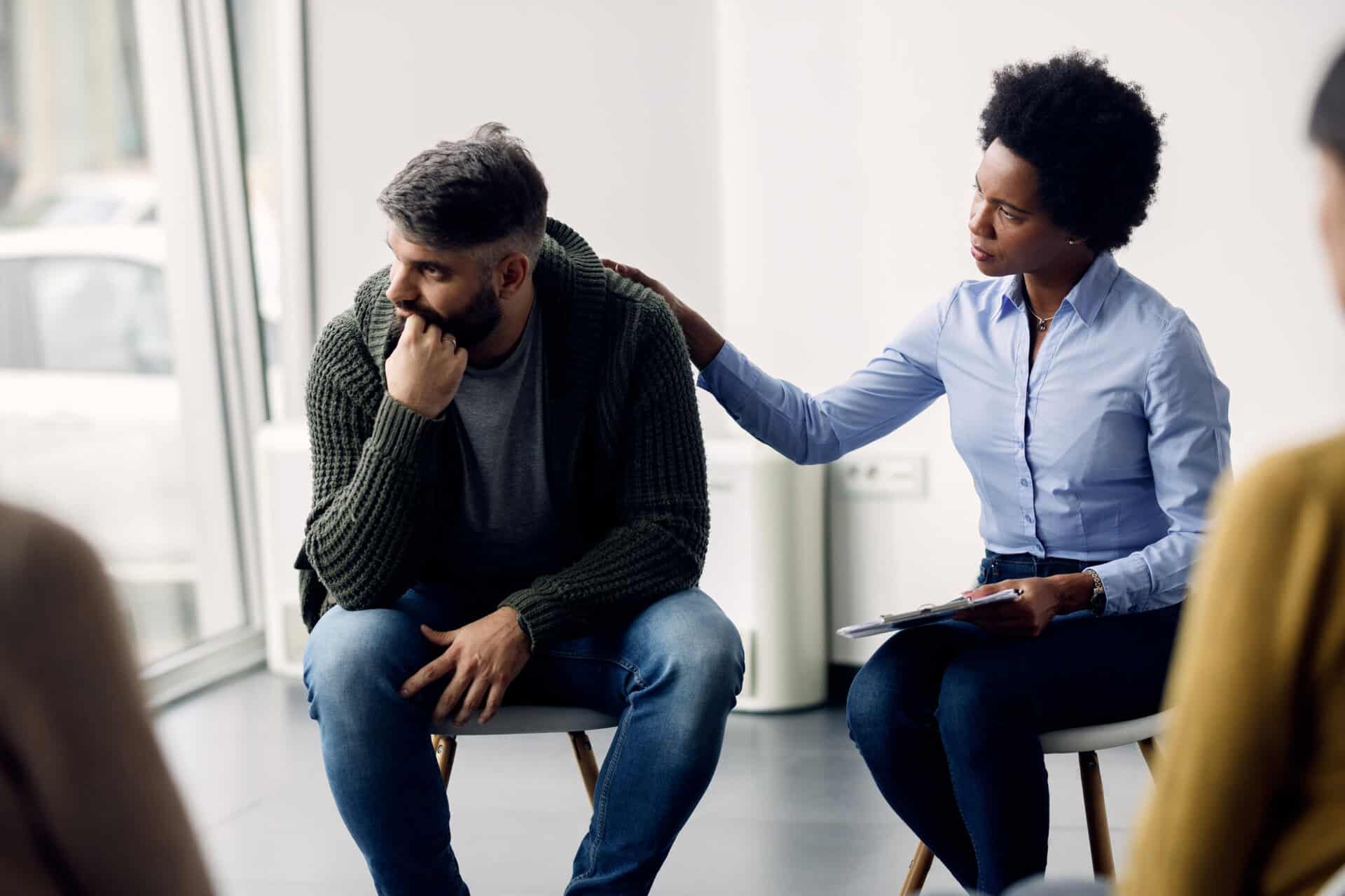 man getting help with social anxiety disorder treatment in massachusetts