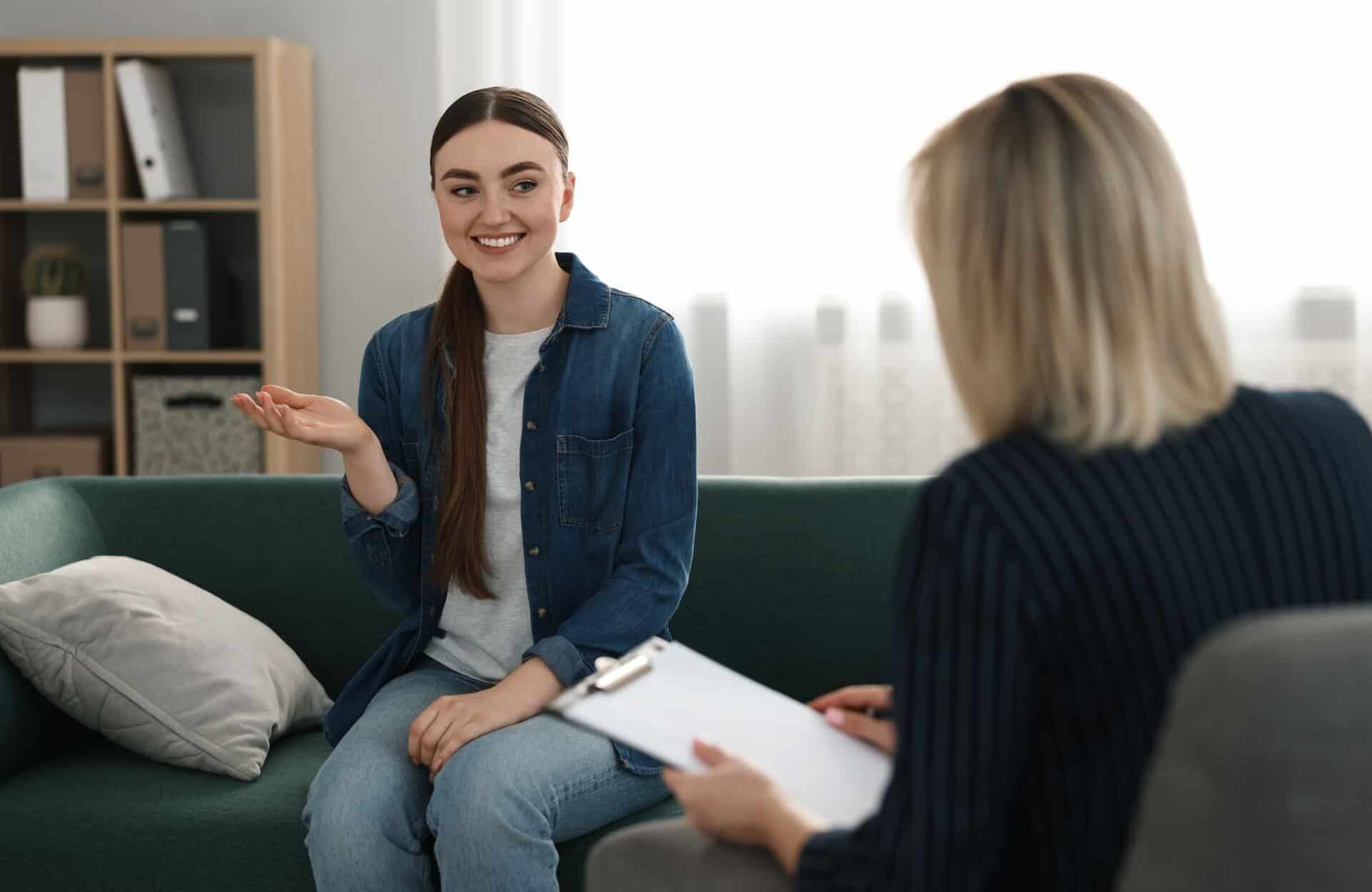 A young woman enjoys personalized individual therapy during PHP in Massachusetts.