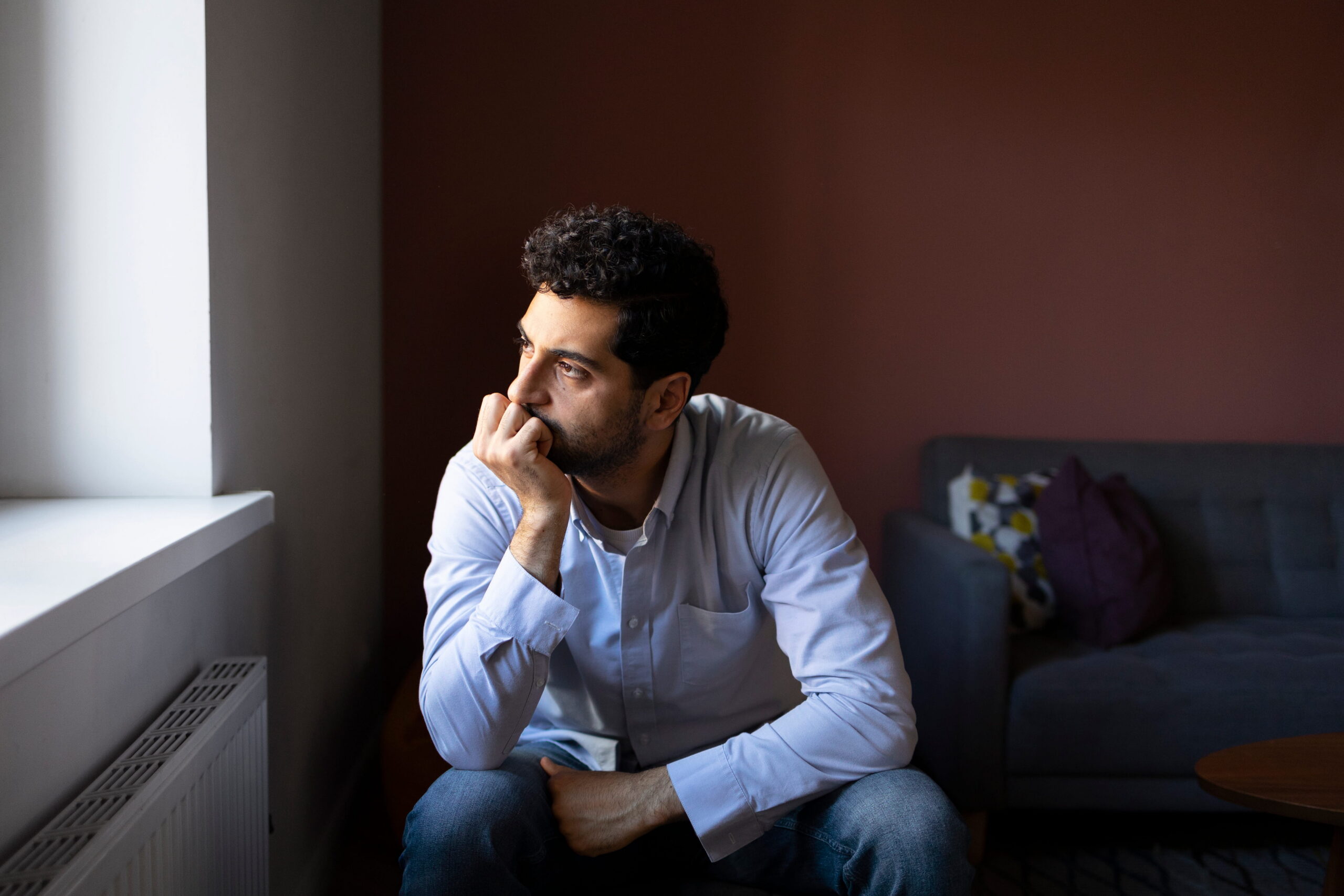 A man decides to seek mental health treatment for Men in Massachusetts.